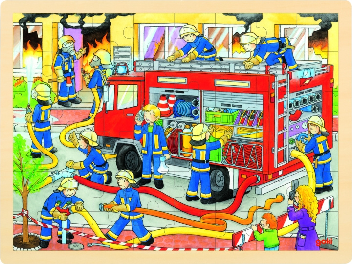 Goki Firefighting. Puzzle - (57527) in the group TOYS, KIDS & BABY PRODUCTS / Toys / Kids puzzle at TP E-commerce Nordic AB (C90329)