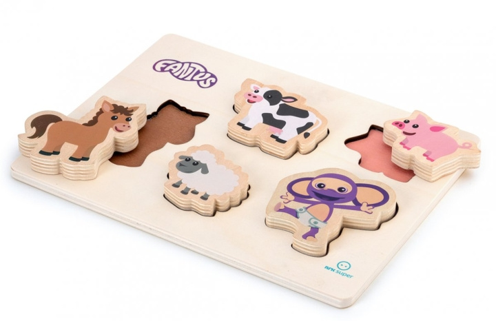 DR Fantus - Wooden puzzle with farm animals (112063) in the group Sport, leisure & Hobby / Hobby / Puzzle at TP E-commerce Nordic AB (C90381)