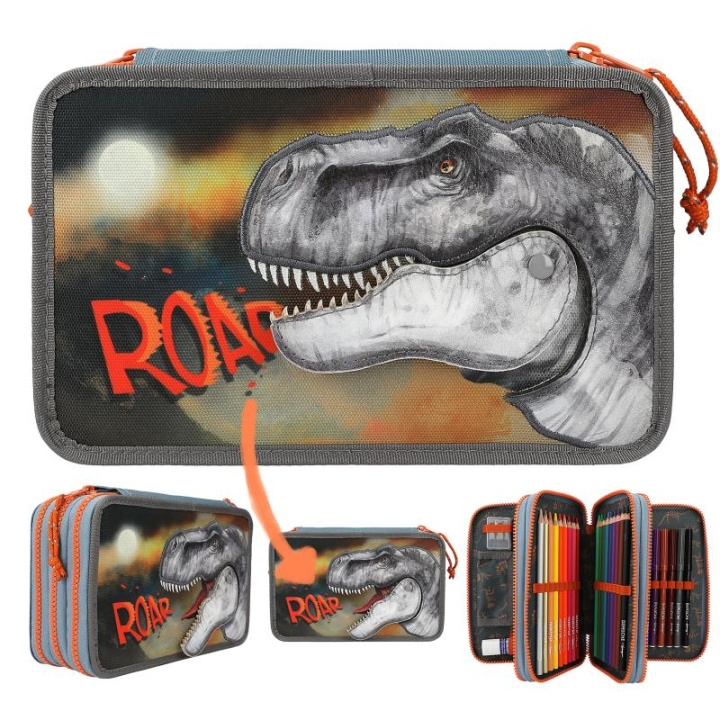 Dino World Triple Pencil Case ROAR ( 0411756 ) in the group TOYS, KIDS & BABY PRODUCTS / Toys / Draw & Count at TP E-commerce Nordic AB (C90429)