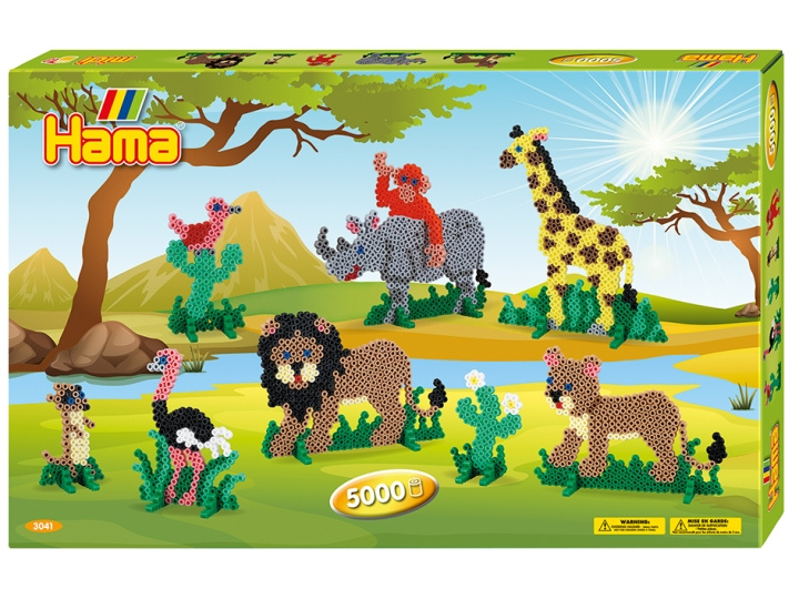 HAMA Beads HAMA - Midi Beads - Giant Gift Box - Safari (3041) in the group TOYS, KIDS & BABY PRODUCTS / Toys / Crafts at TP E-commerce Nordic AB (C90646)