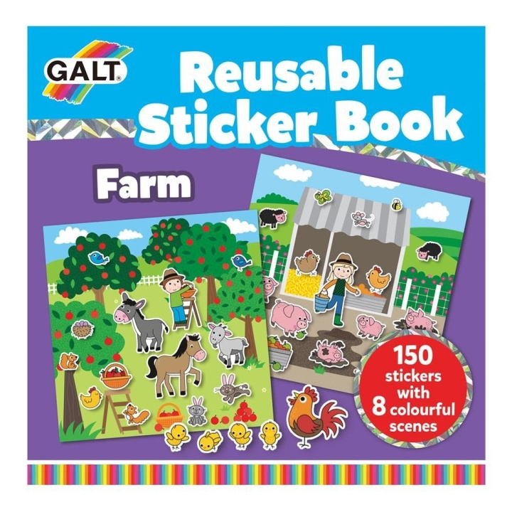 Galt Reusable Sticker Book - Farm (55-1005104) in the group TOYS, KIDS & BABY PRODUCTS / Toys / Crafts at TP E-commerce Nordic AB (C90665)