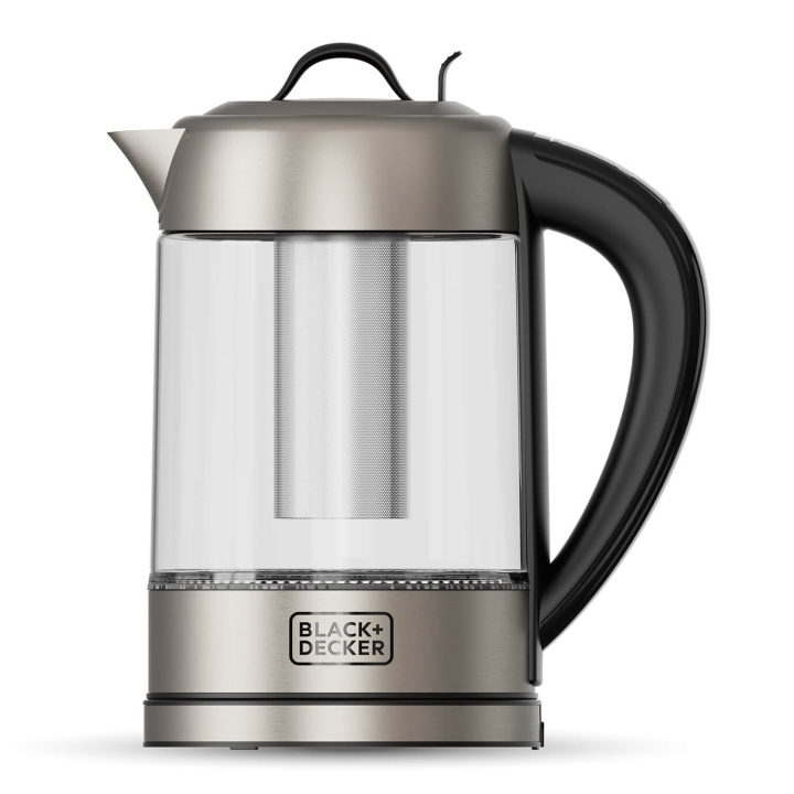 BLACK+DECKER Kettle in Glass with Tea Filter 1,7L in the group HOME, HOUSEHOLD & GARDEN / Household appliances / Water & Juice / Kettles at TP E-commerce Nordic AB (C90691)