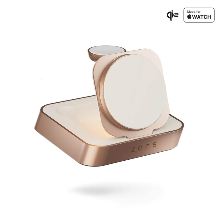 Zens Wireless Charger Nightstand Pro 2 Qi2 Copper in the group SMARTPHONE & TABLETS / Chargers & Cables / Wireless Qi chargers at TP E-commerce Nordic AB (C90733)