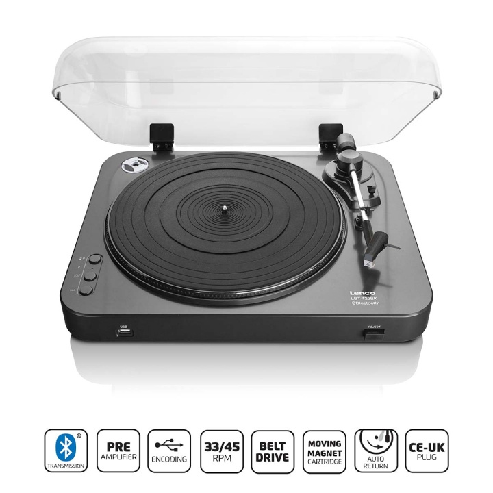 Lenco Record Player with direct encoding and Bluetooth® Black in the group HOME ELECTRONICS / Audio & Picture / Home cinema, Hifi & Portable / Compact stereo & Record players at TP E-commerce Nordic AB (C90742)