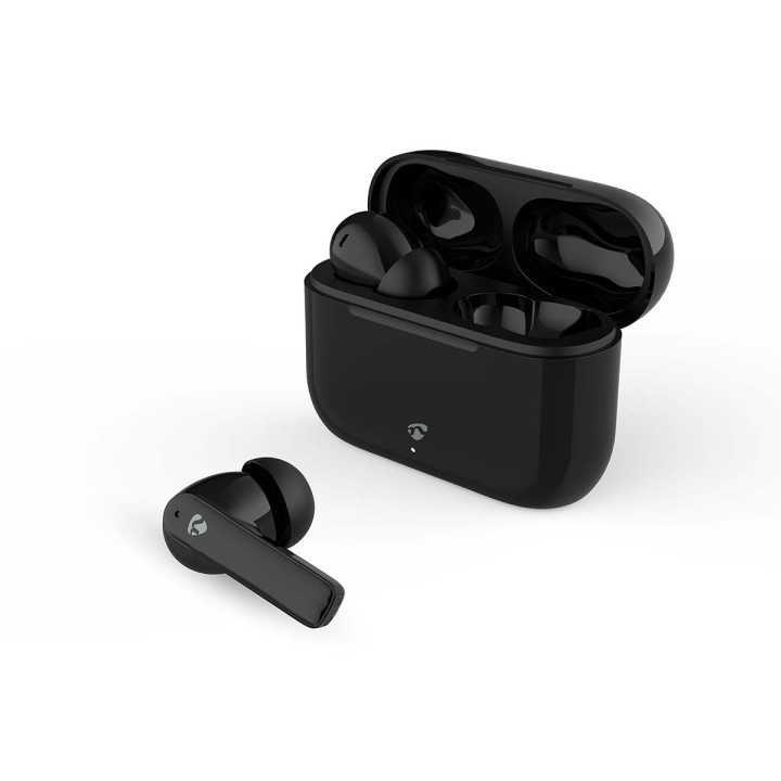 Nedis Fully Wireless Earphones | Bluetooth® | Battery play time: 24 hrs | Touch Control | Charging case | Wireless charging case | Built-in microphone | Voice control support | Noise canceling | IPX4 | Black in the group HOME ELECTRONICS / Audio & Picture / Headphones & Accessories / Headphones at TP E-commerce Nordic AB (C90765)