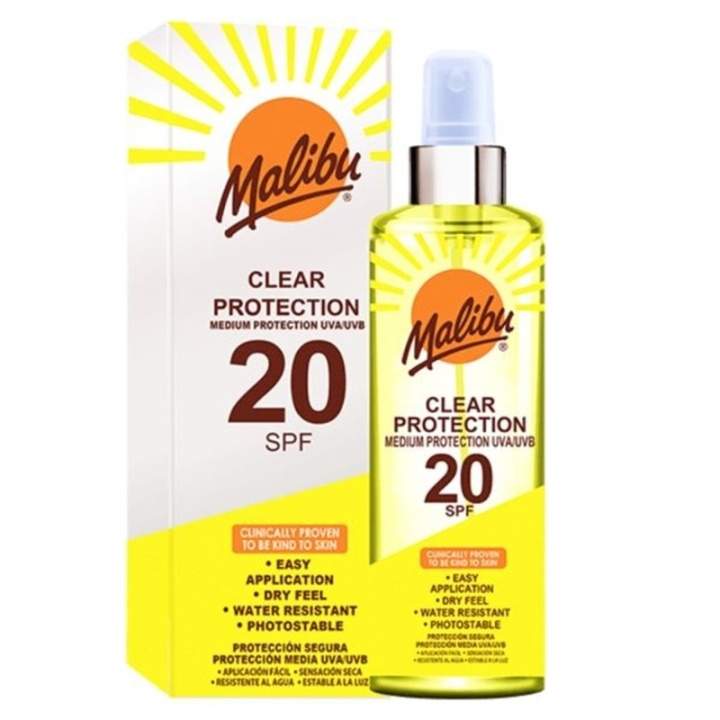 Malibu Clear Protection Spray SPF20 250ml in the group BEAUTY & HEALTH / Skin care / Tanning / Sunscreen at TP E-commerce Nordic AB (C90781)