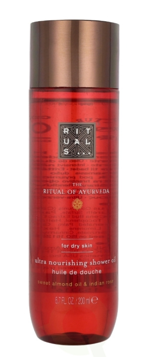 Rituals Ayurveda Ultra Nourishing Shower Oil 200 ml Sweet Almond Oil & Indian Rose in the group BEAUTY & HEALTH / Skin care / Body health / Bath & Shower gels at TP E-commerce Nordic AB (C90853)