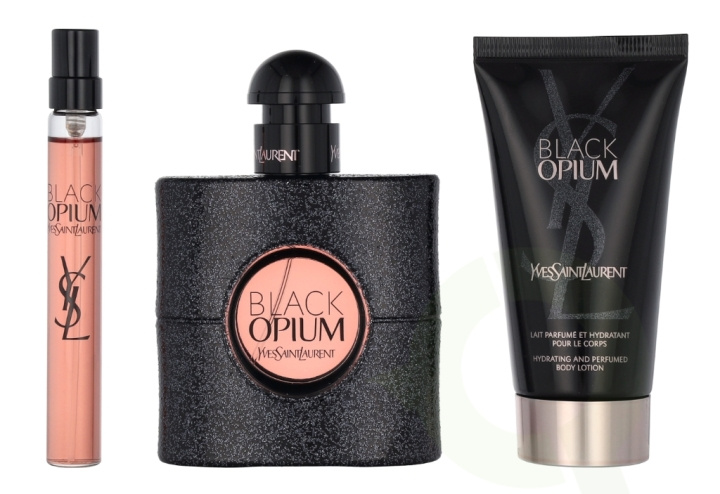 Yves Saint Laurent YSL Black Opium Giftset 110 ml Edp Spray 50ml/Body Lotion 50ml/Edp Spray 10ml in the group BEAUTY & HEALTH / Gift sets / Gift sets for her at TP E-commerce Nordic AB (C90859)