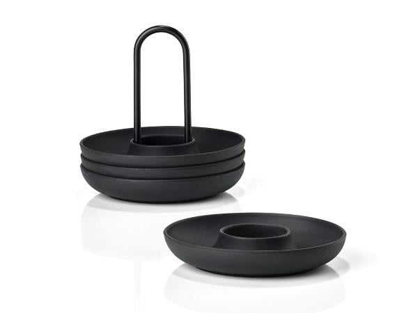 Zone Denmark - Singles Egg Cups With Holder - Black (332021) in the group HOME, HOUSEHOLD & GARDEN / Kitchen utensils / Other kitchen tools at TP E-commerce Nordic AB (C91115)