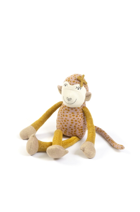 Smallstuff Monkey Freja - Powder/ Hazel in the group TOYS, KIDS & BABY PRODUCTS / Baby toys / stuffed animals at TP E-commerce Nordic AB (C91136)