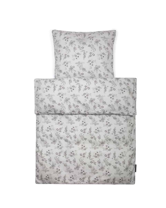 Smallstuff Bedding - Baby - Grey Flower garden in the group TOYS, KIDS & BABY PRODUCTS / Children\'s textiles / Bedding / Bedsets for stroller at TP E-commerce Nordic AB (C91178)