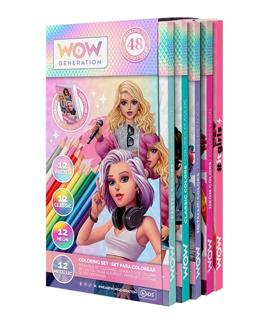 WOW Generation 48 Coloured Pencils With Notebook (WOW00044-053) in the group TOYS, KIDS & BABY PRODUCTS / Toys / Draw & Count at TP E-commerce Nordic AB (C91372)