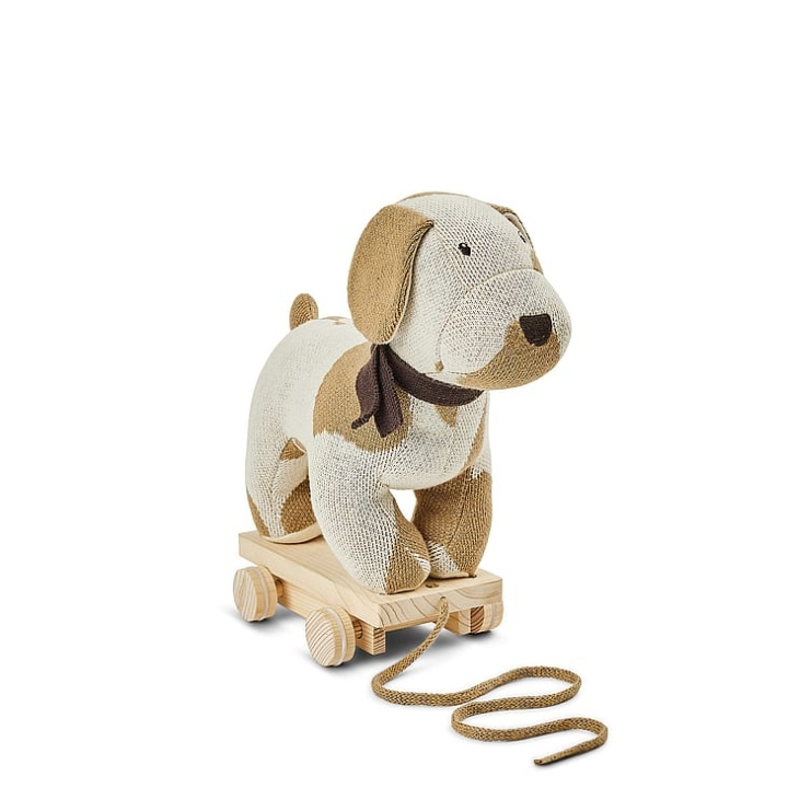 Smallstuff Pull Along Dog, offwhite/ nature in the group TOYS, KIDS & BABY PRODUCTS / Toys / Little home & Role play at TP E-commerce Nordic AB (C91395)