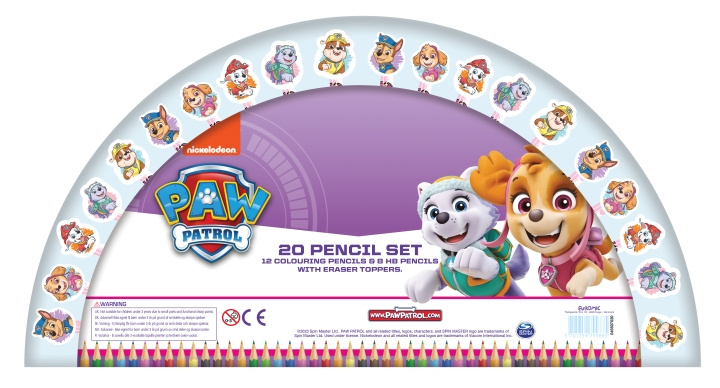 Paw Patrol Kids Licensing - Pink 20 pencil set - Paw Patrol (045607053) in the group TOYS, KIDS & BABY PRODUCTS / Toys / Draw & Count at TP E-commerce Nordic AB (C91415)