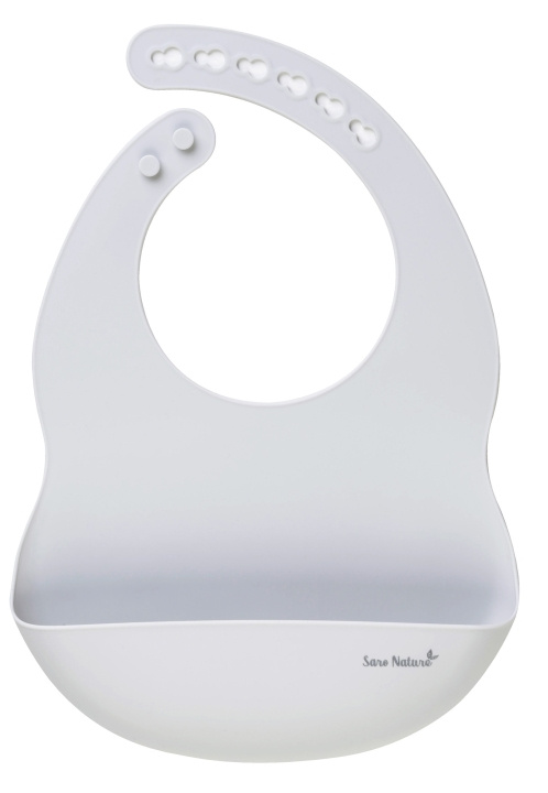 SARO Baby Nordic Silicone Bib Grey (SAO17484) in the group TOYS, KIDS & BABY PRODUCTS / Eat & Drink / Bibs at TP E-commerce Nordic AB (C91507)