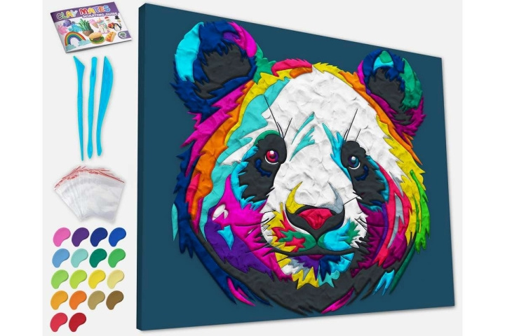 SPLAT PLANET Clay painting on canvas 30x40cm - Panda (777682) in the group TOYS, KIDS & BABY PRODUCTS / Toys / Draw & Count at TP E-commerce Nordic AB (C91652)