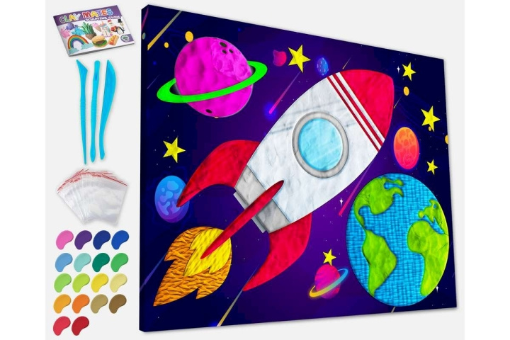 SPLAT PLANET Clay painting on canvas 30x40cm - Space (777685) in the group TOYS, KIDS & BABY PRODUCTS / Toys / Draw & Count at TP E-commerce Nordic AB (C91654)