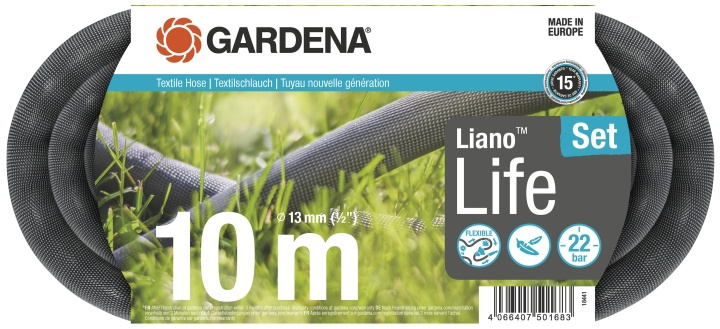 GARDENA Textile Hose Liano™ Life 13 mm (1/2), 10 m Set - 10 m in the group HOME, HOUSEHOLD & GARDEN / Garden products / Garden tools at TP E-commerce Nordic AB (C91699)