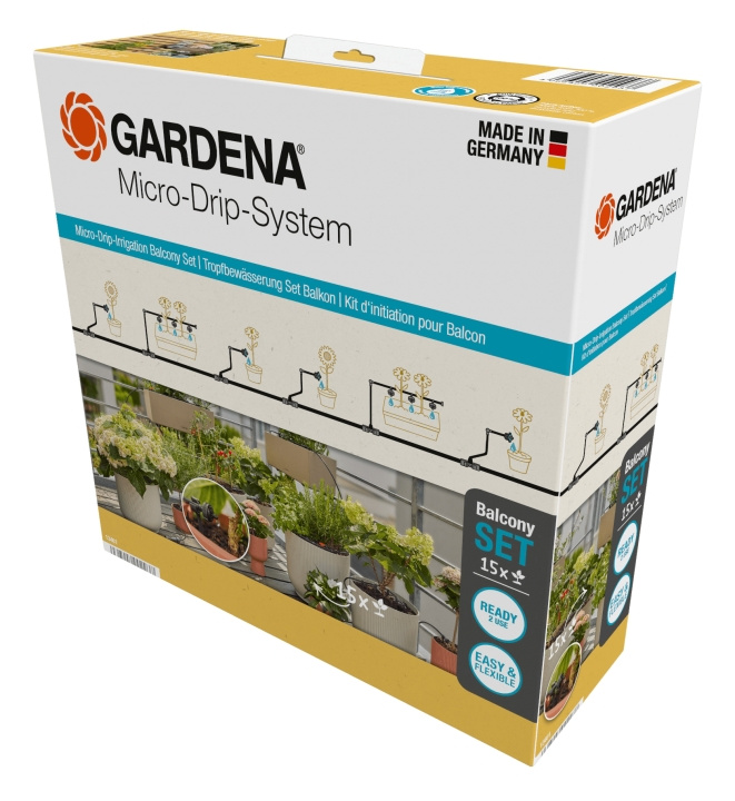 Gardena Micro-Drip-Irrigation Balcony Set ​(15 plants)​ - 15 plants in the group HOME, HOUSEHOLD & GARDEN / Garden products / Other at TP E-commerce Nordic AB (C91704)