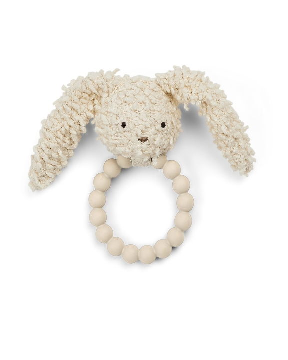 Smallstuff Rattle Silicone Ring, Rabbit, Off. White Bouclé in the group TOYS, KIDS & BABY PRODUCTS / Baby Gadgets / Pacifiers & Teething toys at TP E-commerce Nordic AB (C91832)