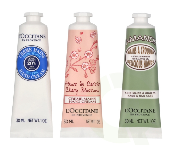 L\'Occitane Hand Cream Trio Set 90 ml 3x30ml - Shea/Cherry Blossom/Almond in the group BEAUTY & HEALTH / Manicure / Pedicure / Hand Creams at TP E-commerce Nordic AB (C91977)