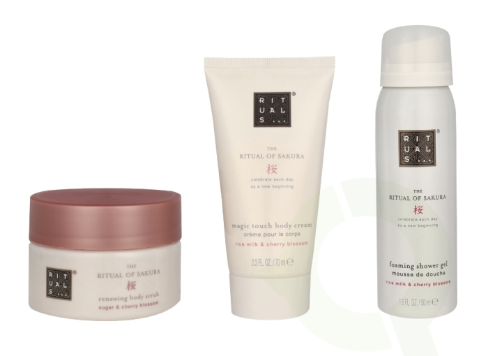 Rituals Trial Sakura Set 245 ml Body Scrub 125g/Foaming Shower Gel 50ml/Body Cream 70ml in the group BEAUTY & HEALTH / Gift sets / Gift sets for her at TP E-commerce Nordic AB (C91990)