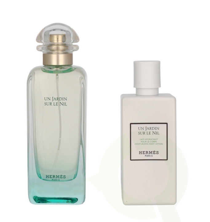 Hermes Un Jardin Sur Le Nil Giftset 180 ml Edt Spray 100ml/Body Milk 80ml in the group BEAUTY & HEALTH / Gift sets / Gift sets for her at TP E-commerce Nordic AB (C92018)