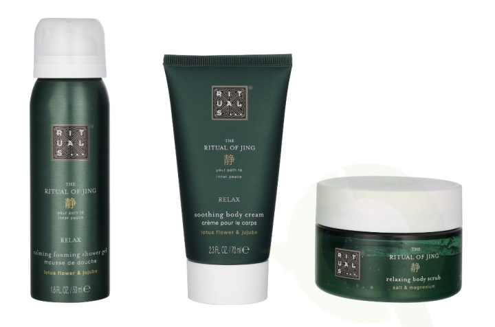 Rituals Trial Jing Set 245 ml Body Scrub 125g/Body Cream 70ml/Foaming Shower Gel 50ml in the group BEAUTY & HEALTH / Gift sets / Gift sets for her at TP E-commerce Nordic AB (C92068)