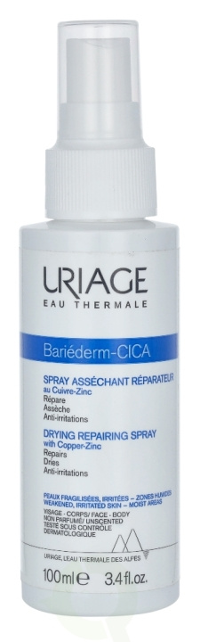 Uriage Bariederm Drying Repairing Cica-Spray 100 ml With Cu-Zn in the group BEAUTY & HEALTH / Skin care / Body health / Body lotion at TP E-commerce Nordic AB (C92177)