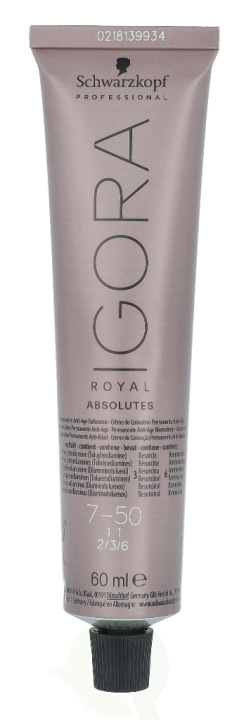 Schwarzkopf Igora Royal Absolutes Permanent Color Creme 60 ml 7-50 in the group BEAUTY & HEALTH / Hair & Styling / Hair care / Hair Dye / Hair Dye & Color bombs at TP E-commerce Nordic AB (C92223)