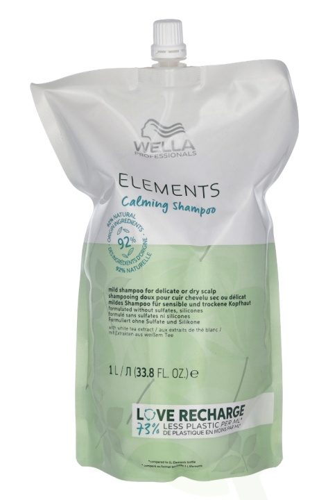 Wella Elements - Calming Shampoo Refill 1000 ml in the group BEAUTY & HEALTH / Hair & Styling / Hair care / Schampoo at TP E-commerce Nordic AB (C92275)