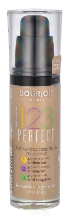 Bourjois 123 Perfect Flawless Complexion 16Hrs 30 ml #53 Beige Clair in the group BEAUTY & HEALTH / Makeup / Facial makeup / Foundation at TP E-commerce Nordic AB (C92291)