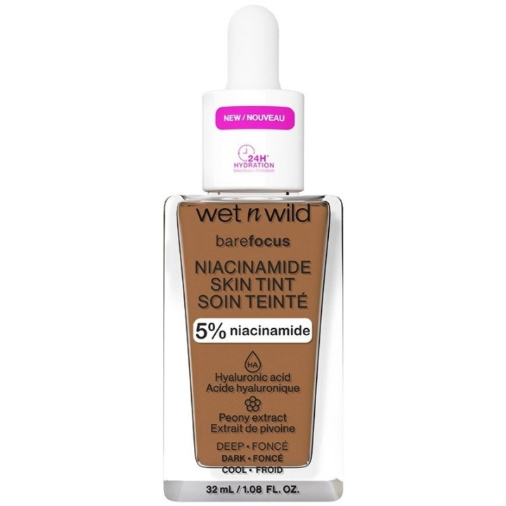 Wet n Wild Bare Focus Niacinamide Skin Tint 32ml - Deep in the group BEAUTY & HEALTH / Makeup / Facial makeup / Foundation at TP E-commerce Nordic AB (C92359)