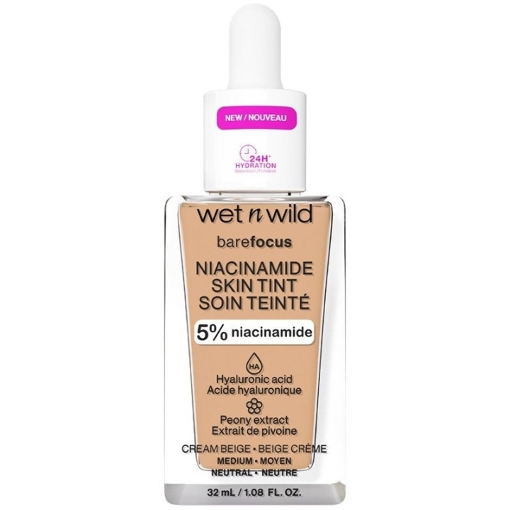 Wet n Wild Bare Focus Niacinamide Skin Tint 32ml - Cream Beige in the group BEAUTY & HEALTH / Makeup / Facial makeup / Foundation at TP E-commerce Nordic AB (C92360)