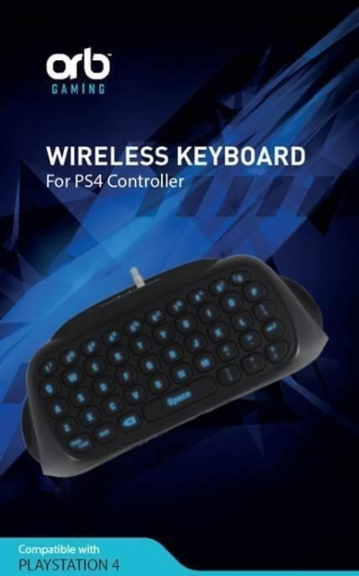 ORB Playstation 4 Controller Keyboard Blue Blacklit in the group HOME ELECTRONICS / Game consoles & Accessories / Sony PlayStation 4 at TP E-commerce Nordic AB (C92416)