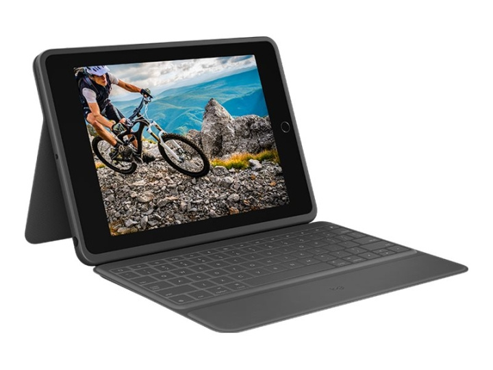 Logitech Rugged Folio Cover iPad 10,2 Graphite in the group SMARTPHONE & TABLETS / Tablet cases / Apple iPad at TP E-commerce Nordic AB (C92424)