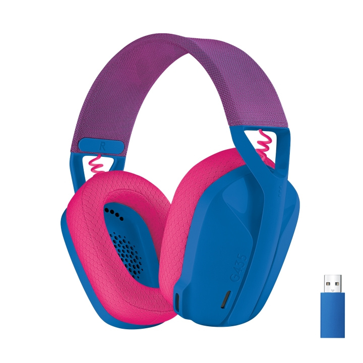 Logitech G435 Lightspeed Wireless Gaming Headset - Blue in the group COMPUTERS & PERIPHERALS / GAMING / Headset at TP E-commerce Nordic AB (C92497)