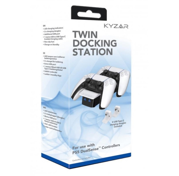 Kyzar Twin Docking Station for PS5 in the group HOME ELECTRONICS / Game consoles & Accessories / Sony PlayStation 5 at TP E-commerce Nordic AB (C92506)