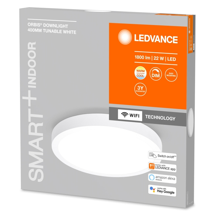 LEDVANCE Smart+ Downlight Surface - Turnable White 40cm - Wi-Fi in the group HOME ELECTRONICS / Lighting / Ceiling lights at TP E-commerce Nordic AB (C92541)