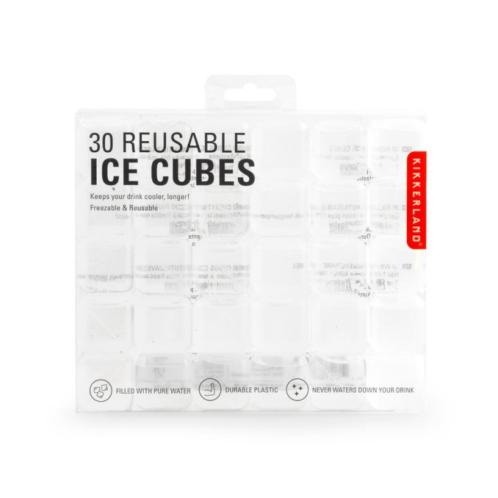 Kikkerland Clear Reusable Ice Cubes S/30 in the group HOME, HOUSEHOLD & GARDEN / Kitchen utensils / Wine & Drink accessories at TP E-commerce Nordic AB (C92613)