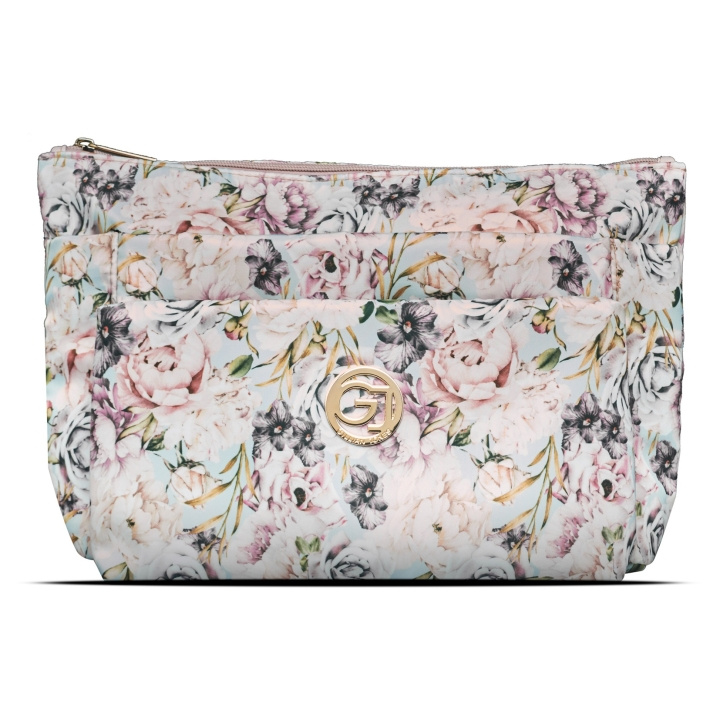 Gillian Jones 3-room cosmetic bag - Rose flowerprint in the group HOME, HOUSEHOLD & GARDEN / Bathroom / Toilet bags at TP E-commerce Nordic AB (C92632)