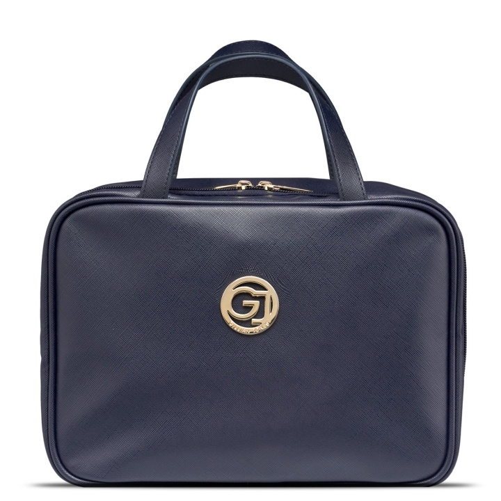 Gillian Jones Organizer Cosmetic bag w. hangup function - Dark blue PU in the group HOME, HOUSEHOLD & GARDEN / Bathroom / Toilet bags at TP E-commerce Nordic AB (C92635)