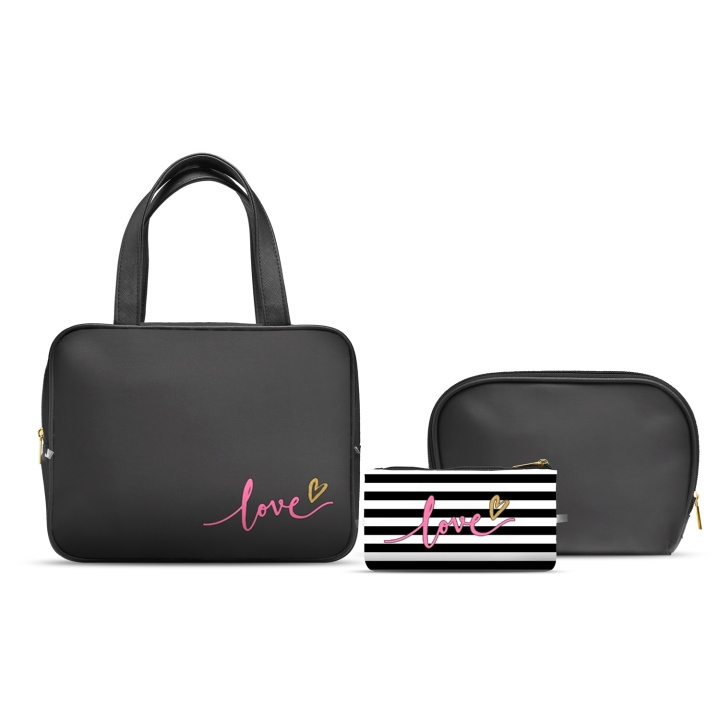 Gillian Jones 3 pcs Cosmetic bag - Love in the group HOME, HOUSEHOLD & GARDEN / Bathroom / Toilet bags at TP E-commerce Nordic AB (C92638)