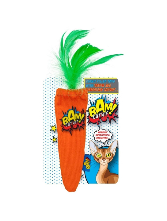 BAM! Toy with Catnip - 16 cm - Carrot - (503319005942) in the group HOME, HOUSEHOLD & GARDEN / Pet Accessories / Cat at TP E-commerce Nordic AB (C92646)