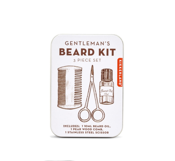 Kikkerland Gentlemans Beard Tin (CD144) in the group BEAUTY & HEALTH / Hair & Styling / Beard care / Other beard care at TP E-commerce Nordic AB (C92767)