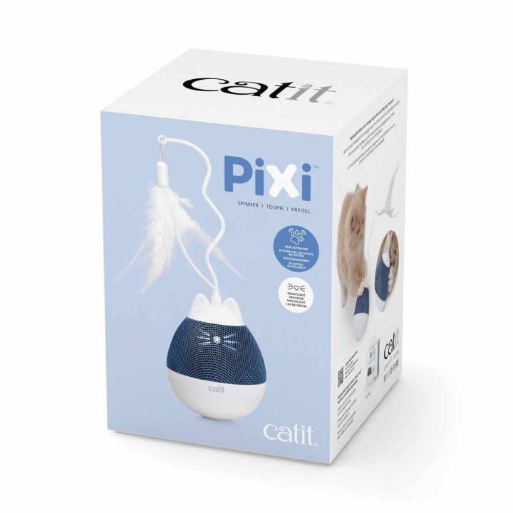 catit Pixi Spinner White & Blue - (787.0182) in the group HOME, HOUSEHOLD & GARDEN / Pet Accessories / Cat at TP E-commerce Nordic AB (C92886)