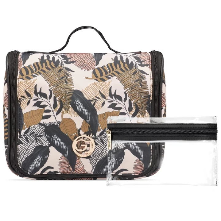 Gillian Jones Organizer Cosmetic bag w. hangup function Leaf Print in the group HOME, HOUSEHOLD & GARDEN / Bathroom / Toilet bags at TP E-commerce Nordic AB (C92952)