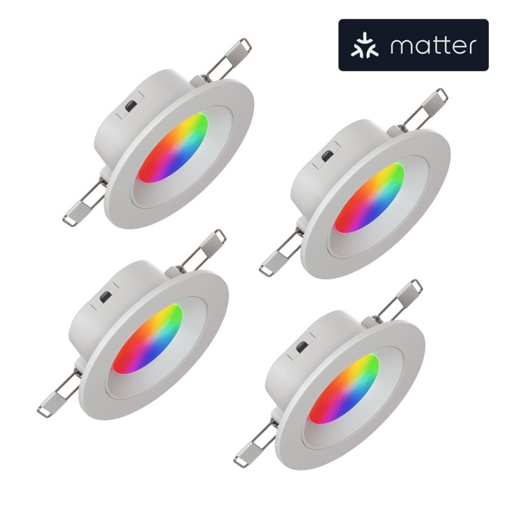 Nanoleaf Essentials Smart Downlight Matter - 4PK (NF080D02-4W3) in the group HOME, HOUSEHOLD & GARDEN / Smart home / Smart Lights at TP E-commerce Nordic AB (C93046)