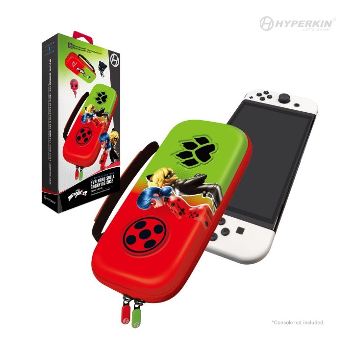 Hyperkin Official Miraculous Hard Carrying Case - Switch/Lite/Oled (Bug & Cat) in the group HOME ELECTRONICS / Game consoles & Accessories / Nintendo Switch / Accessories at TP E-commerce Nordic AB (C93082)