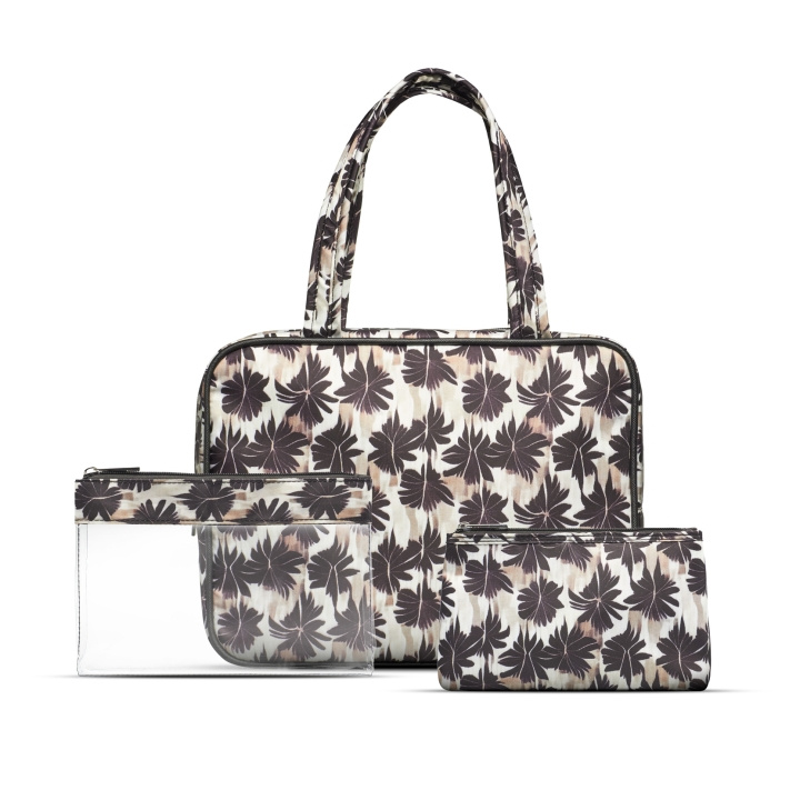 Gillian Jones 3-piece cosmetic bag set - Palm print in the group HOME, HOUSEHOLD & GARDEN / Bathroom / Toilet bags at TP E-commerce Nordic AB (C93134)